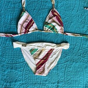 Striped Multicolor Bikini Set